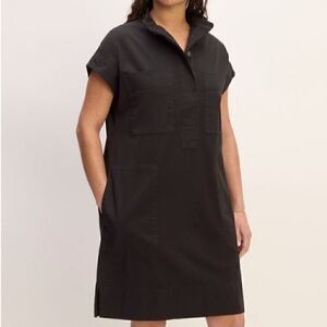 NEW Everlane The Workwear Shirtdress Black Medium